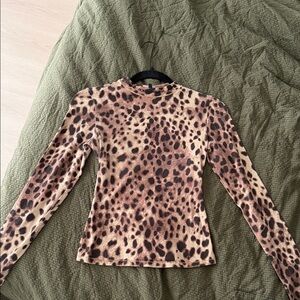 Dolce & Gabbana Animal Print Long Sleeve Top